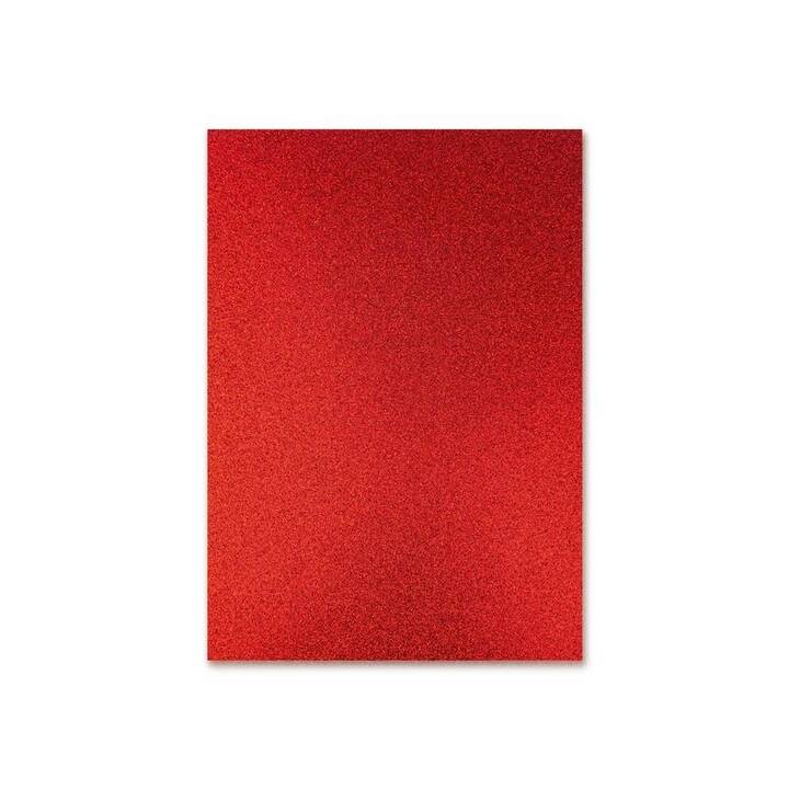 URSUS Carta glitterata (Rosso, A4, 10 foglio)