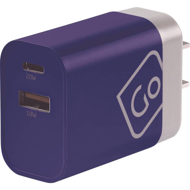 GO TRAVEL Adaptateur de voyage USB-A - USB-C (Monde)