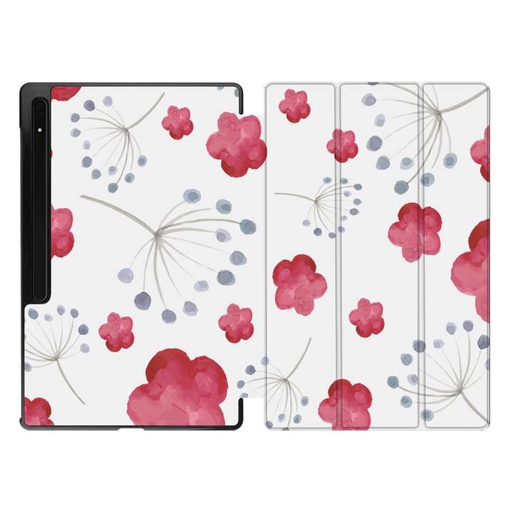 EG coque pour Samsung Galaxy Tab S8 Ultra 14.6" (2022) - Rose - Fleurs