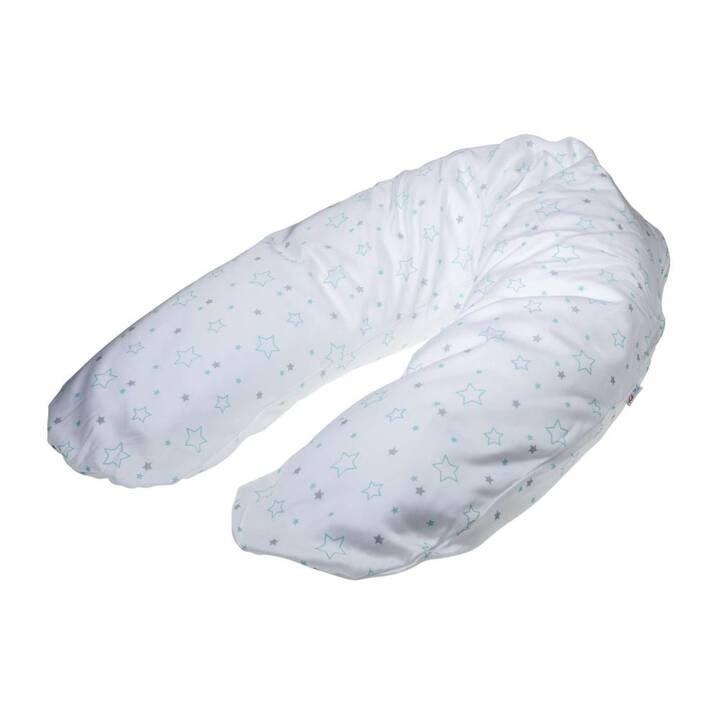 KULI-MULI Federa per cuscini allattamento (215 cm, Blu, Bianco)