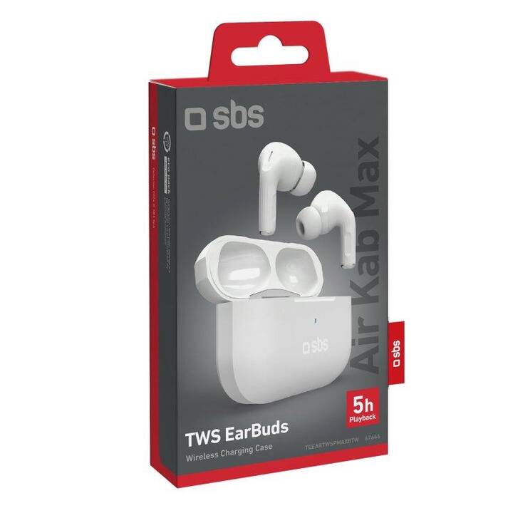 SBS TWS Air Kab Max (Bluetooth 5.3, Bianco)