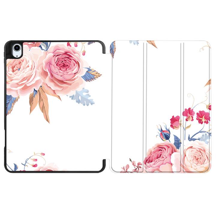 EG coque pour iPad Air 10.9" (2022) 5e génération - rose - fleurs