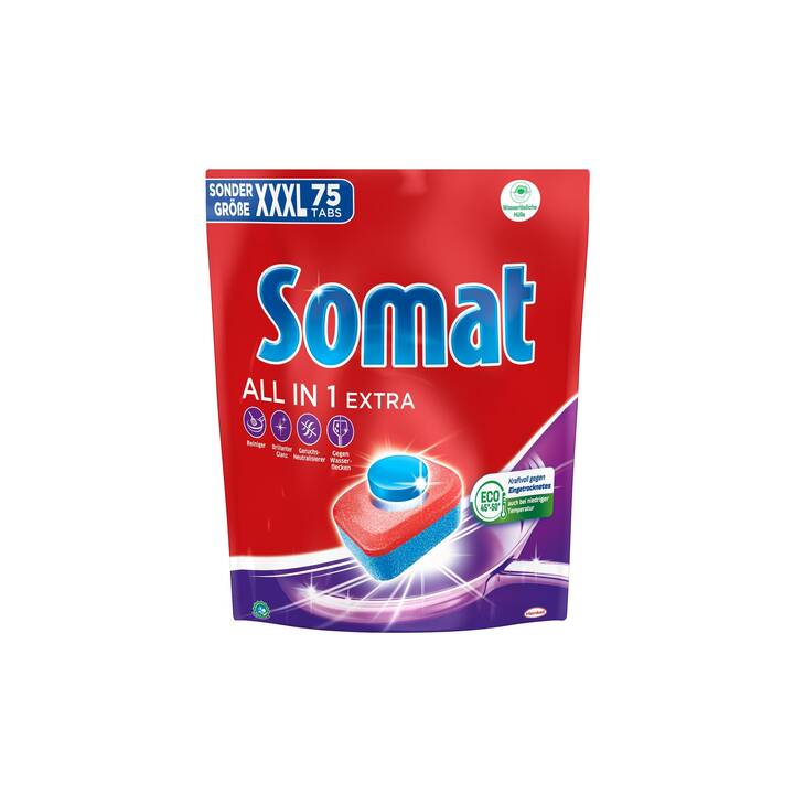 SOMAT Detersivi per lavastoviglie All in 1 Extra (75 Tabs)