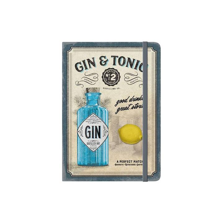 NOSTALGIC ART Notizbuch Gin & Tonic (A5, Gepunktet)