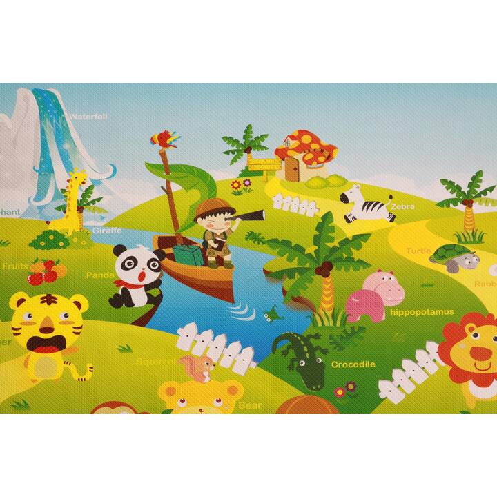 DWINGULER Tappeto da gioco Safari (Animale, 140 x 230 cm)