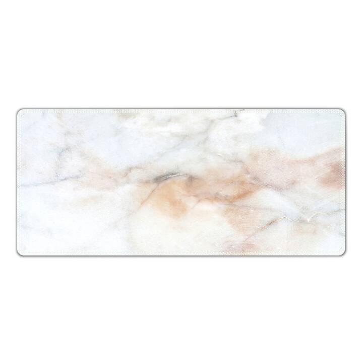 EG tapis de clavier (80x30cm) - blanc - marbre
