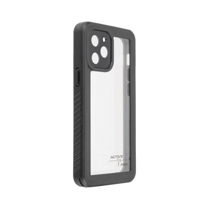 4SMARTS Backcover Active Pro Stark (iPhone 13 Pro, Transparent, Schwarz)