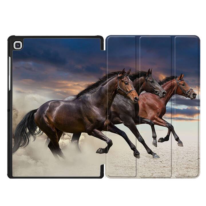 EG Coque pour Samsung Galaxy Tab S6 Lite 10.4" (2020) - Cheval Marron