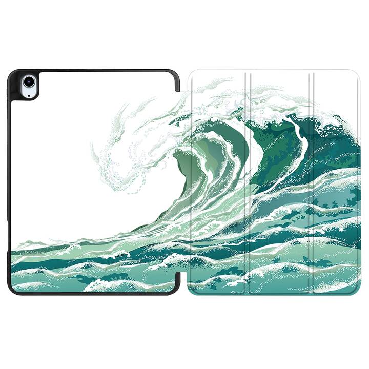 EG coque pour iPad Air 10.9" (2022) 5e génération - vert - vague