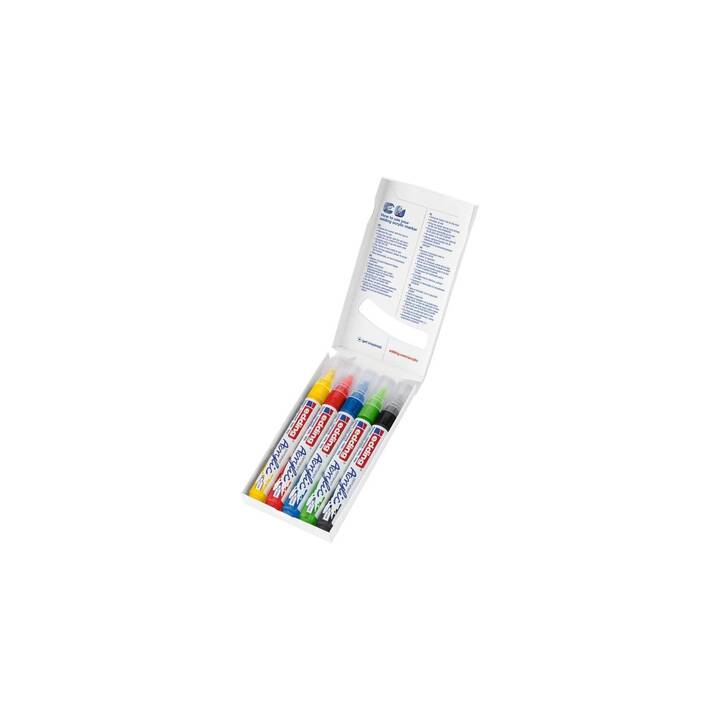 EDDING Marqueur acrylique 5100 (Argent, Or, Bleu nuit, Pourpre, Vert, 5 pièce)