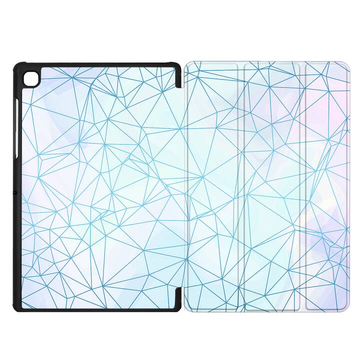 EG coque pour Samsung Galaxy Tab A7 Lite 8.7" (2021) - bleu - géométrique