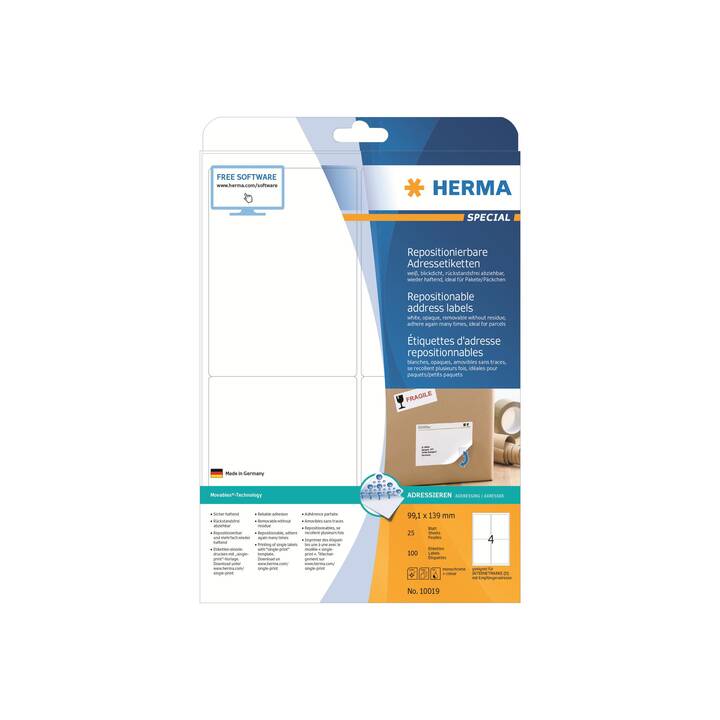 HERMA Foglie etichette per stampante (99.1 x 139 mm)