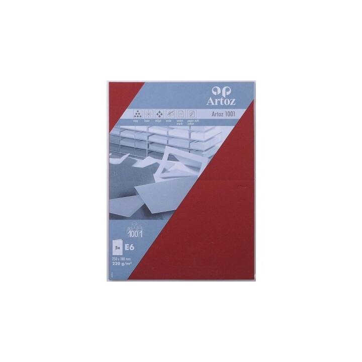 ARTOZ Cartes en blanc (Universel, E6, Rouge)