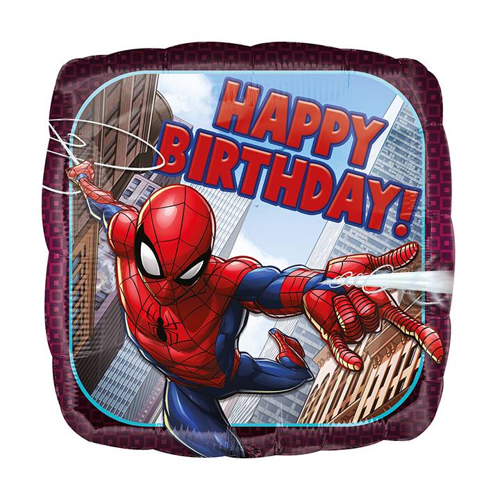 AMSCAN Ballon en feuille Spiderman Happy Birthday (5 pièce)