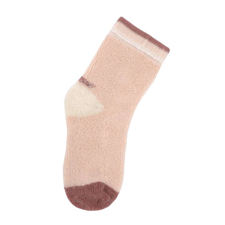 LÄSSIG Chaussette pour bébé Anti Slip (20-24, Blanc, Rose)