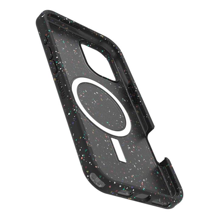 OTTERBOX Backcover MagSafe Symmetry Series Core (iPhone 16 Plus, Gemustert, Schwarz)