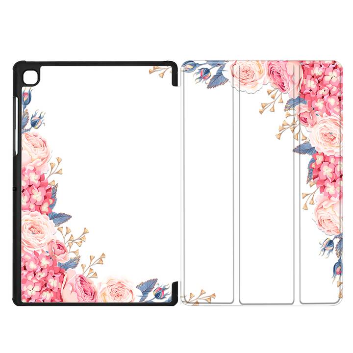 EG coque pour Samsung Galaxy Tab A7 Lite 8.7" (2021) - rose - fleurs