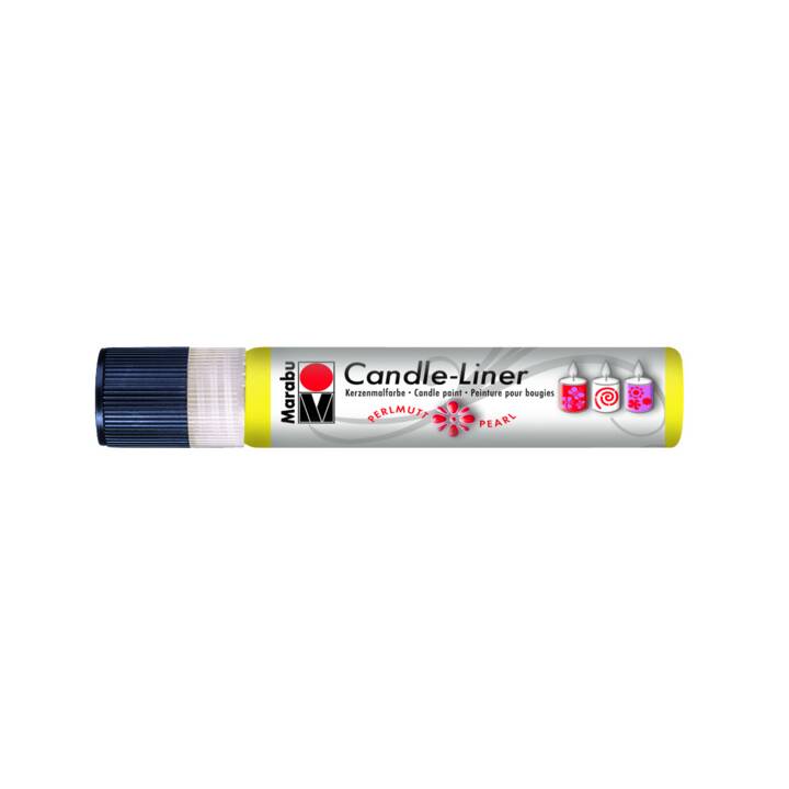 MARABU Colore peinture della candela Candle-Liner (25 ml, Giallo, Multicolore)