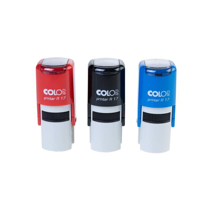 COLOP Tampon image Printer R17 (Bleu, Noir, Rouge, 3 pièce)