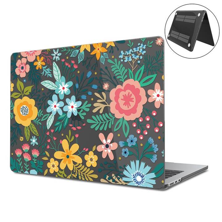 EG Hardcase (MacBook Air 13" M2 2022, Fiore, Transparente, Nero)