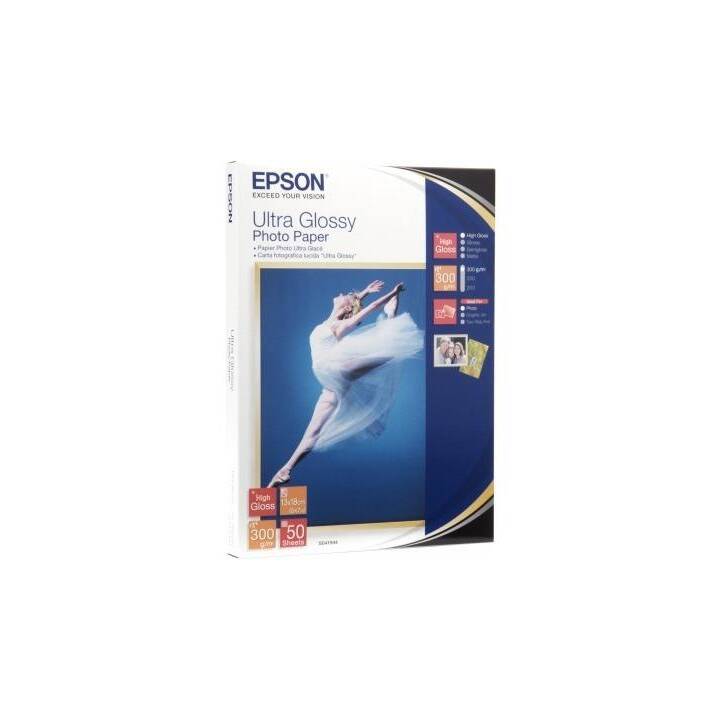 EPSON Ultra Glossy Fotopapier (50 Blatt, 130 x 180 mm, 300 g/m2)