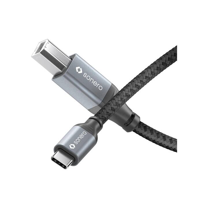 SONERO USB-Kabel (USB 2.0 Typ-C, USB 2.0 Typ-B, 0.5 m)