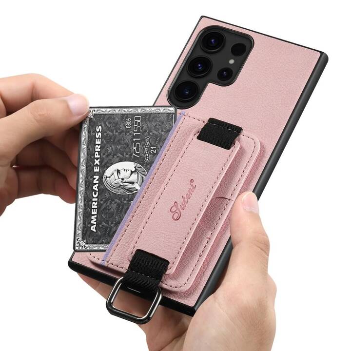 EG Couverture arrière avec porte-carte (Galaxy S24 Ultra, Rose)