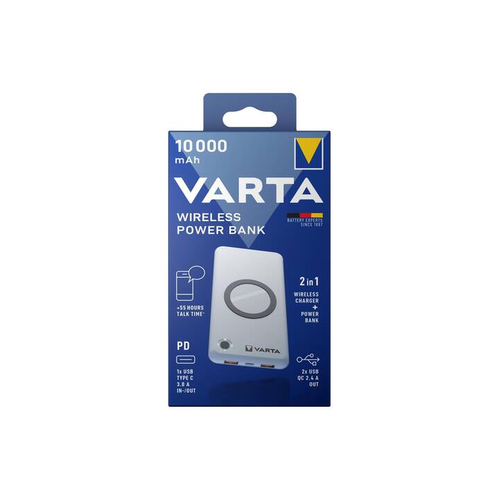 VARTA Wireless (10000 mAh, Quick Charge 3.0)