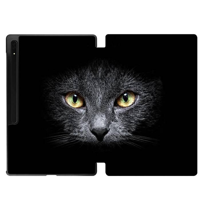 EG Housse (11", Galaxy Tab S9, Chats, Noir)