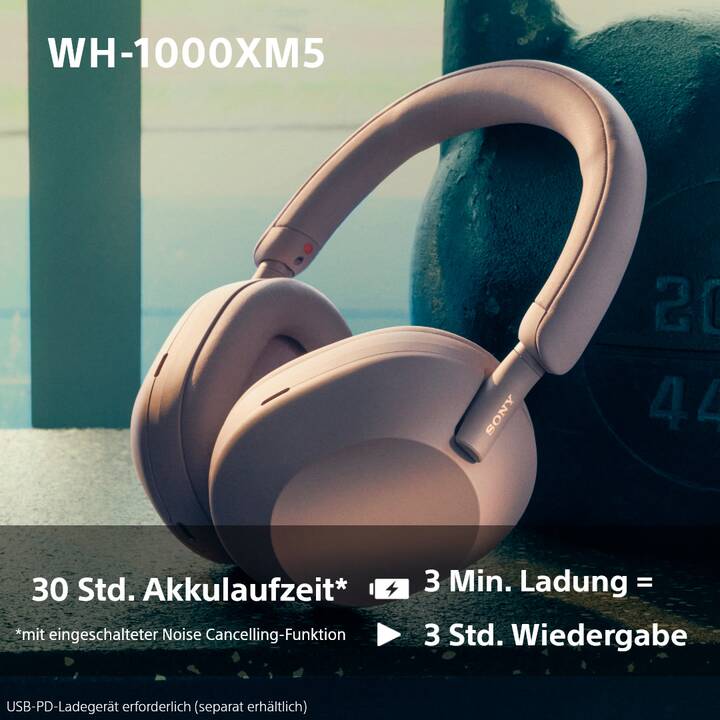 SONY WH-1000XM5 (ANC, Bluetooth 5.2, Smokey Pink)