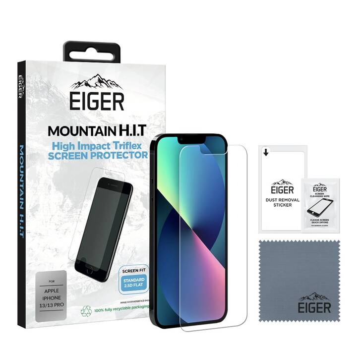 EIGER Verre de protection d'écran Mountain H.I.T (iPhone 13