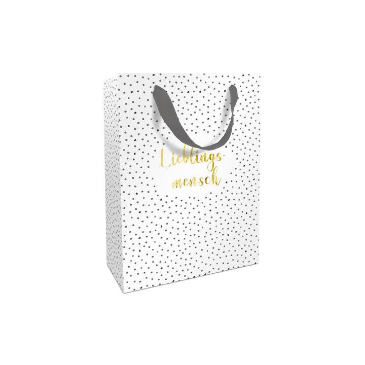 BRAUN + COMPANY Sachet cadeau (Gris, Blanc, Texte et lettres)