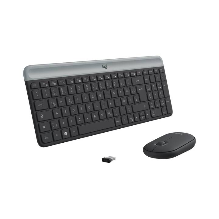 LOGITECH MK470 (USB, Svizzera, Senza fili)