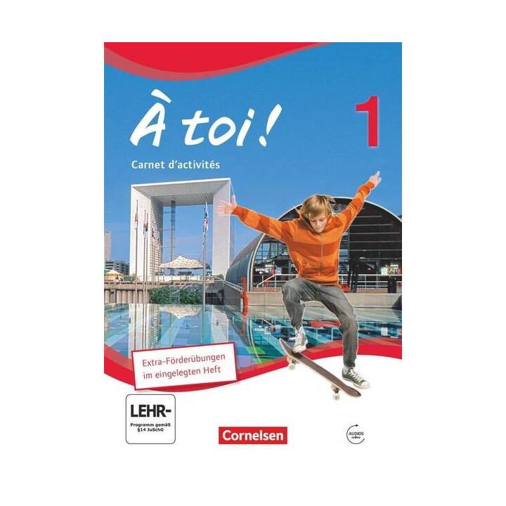 À toi !, Vierbändige Ausgabe 2012, Band 1, Carnet d'activités mit Audios online und eingelegtem Förderheft
