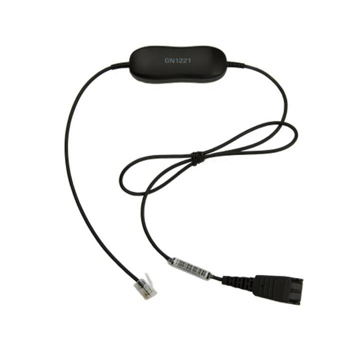 JABRA Verbindungskabel GN1221 (Schwarz, 0.8 m, RJ-9, EasyDisconnect)