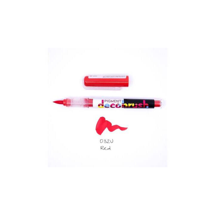 KARIN Pennarello acrilico Pigment DecoBrush 032U (Rosso, 4 pezzo)