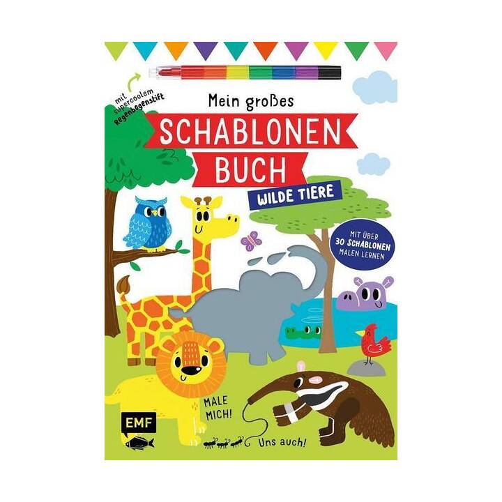 Mein grosses Schablonen-Buch - Wilde Tiere