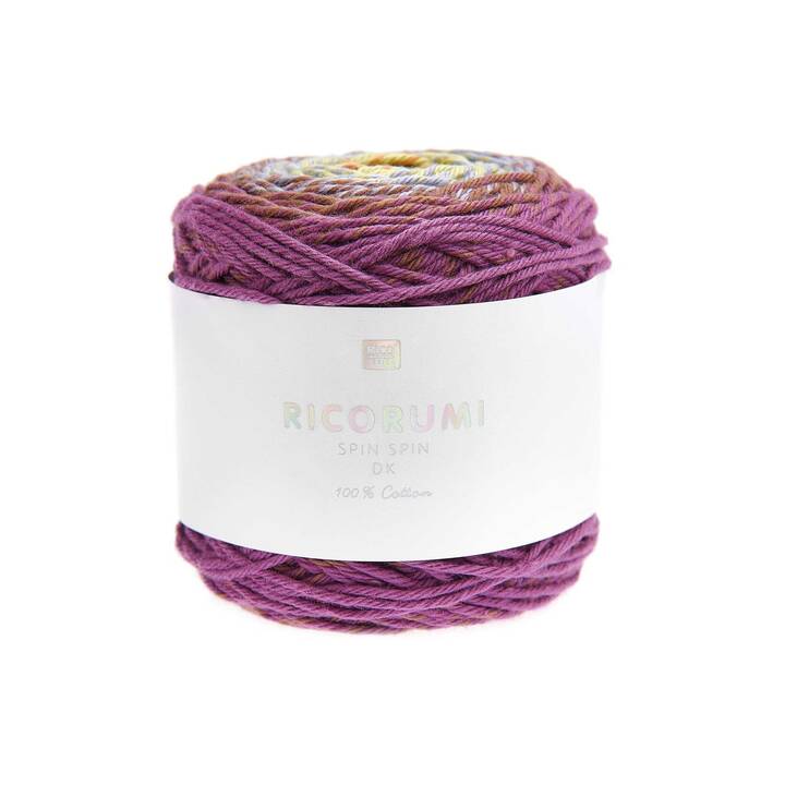 RICO DESIGN Wolle Ricorumi Spin (50 g, Violett, Braun, Orange, Lila, Grün, Blau, Mehrfarbig)