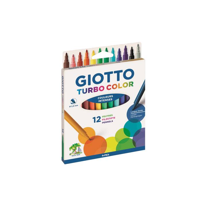 GIOTTO Turbo Color Crayon feutre (Multicolore, 12 pièce)