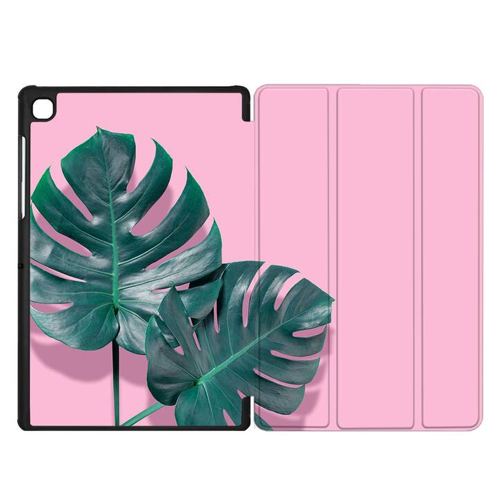 EG coque pour Samsung Galaxy Tab A7 Lite 8.7" (2021) - rose - feuilles