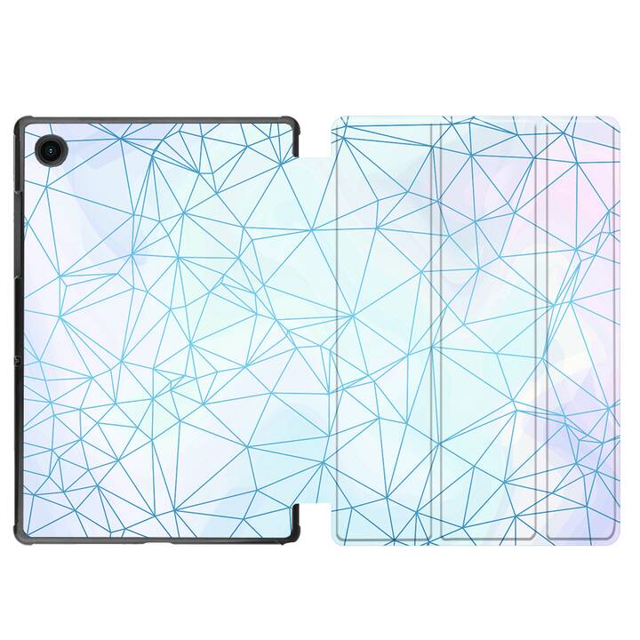 EG coque pour Samsung Galaxy Tab A8 10.5" (2021) - motif géométrique - bleu