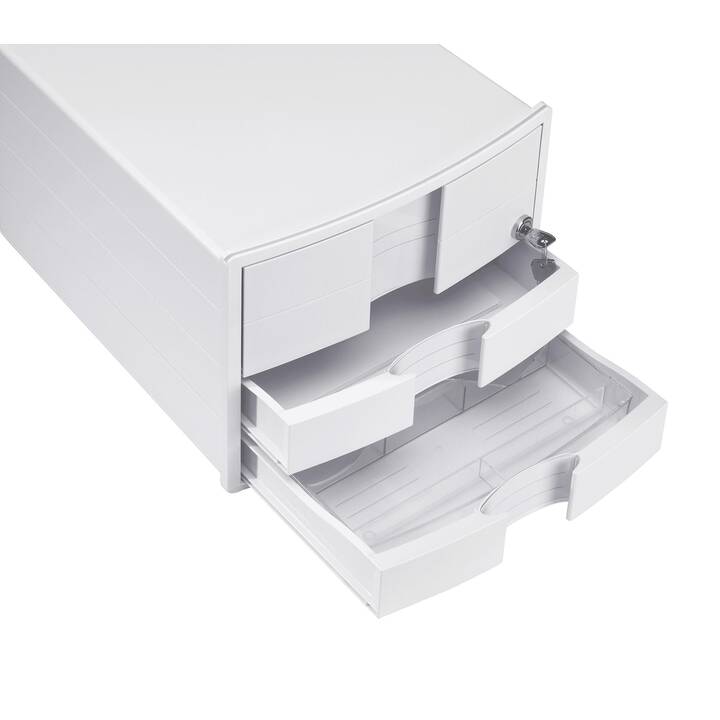 HAN Boite à tiroirs de bureau Impuls (A4, C4, 28 cm  x 36.7 cm  x 23.5 cm, Blanc)