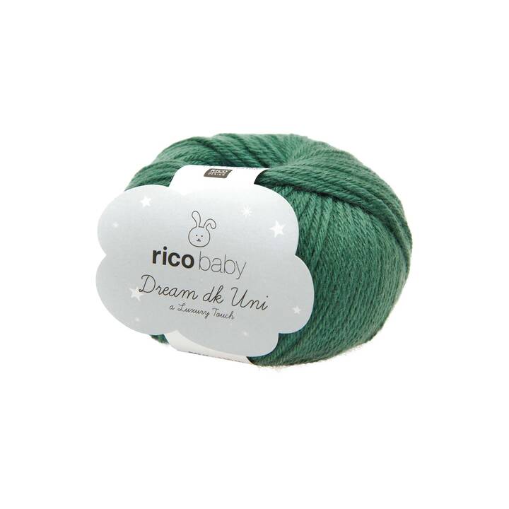 RICO DESIGN Lana Baby Dream Uni DK  (50 g, Verde oliva, Verde)