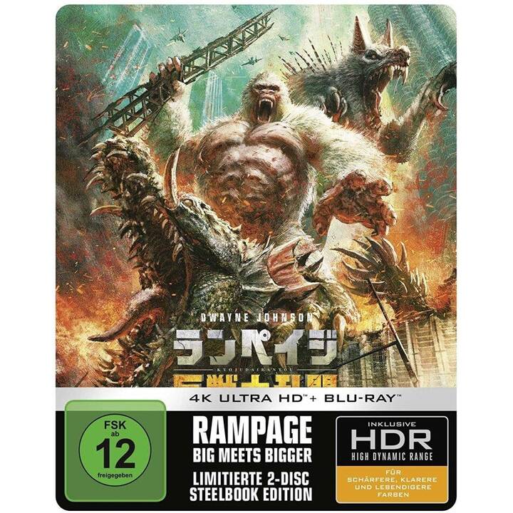 Rampage - Big Meets Bigger (4K Ultra HD, Limited Edition, Steelbook, DE, EN)
