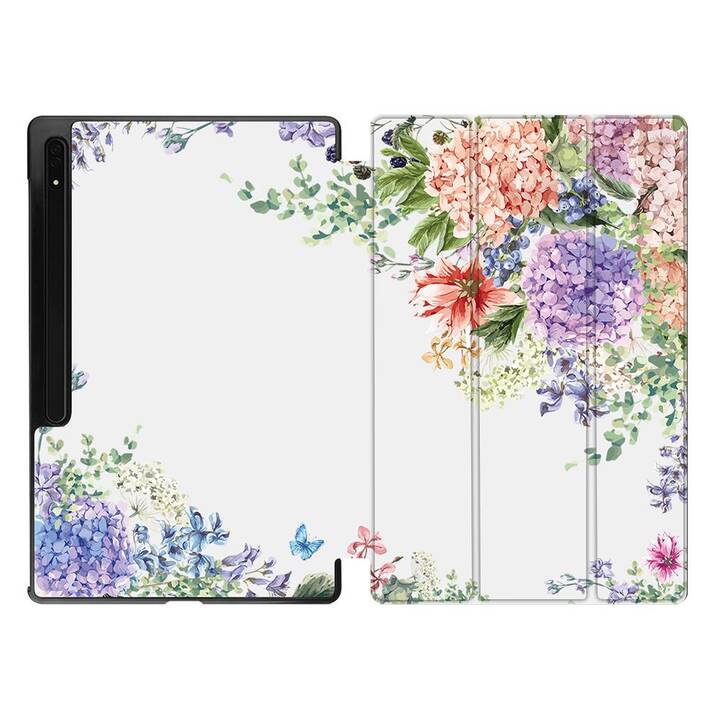 EG Housse (11", Galaxy Tab S9, Fleurs, Multicolore)