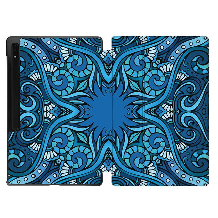 EG Schutzhülle (11", Galaxy Tab S9, Mandala, Blau)