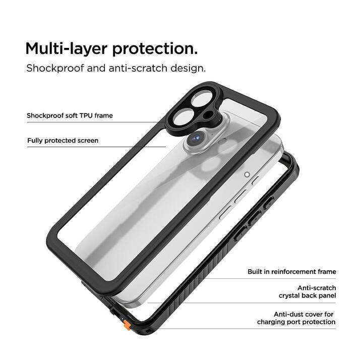 EIGER Hardcase Avalanche (iPhone 16, Schwarz)