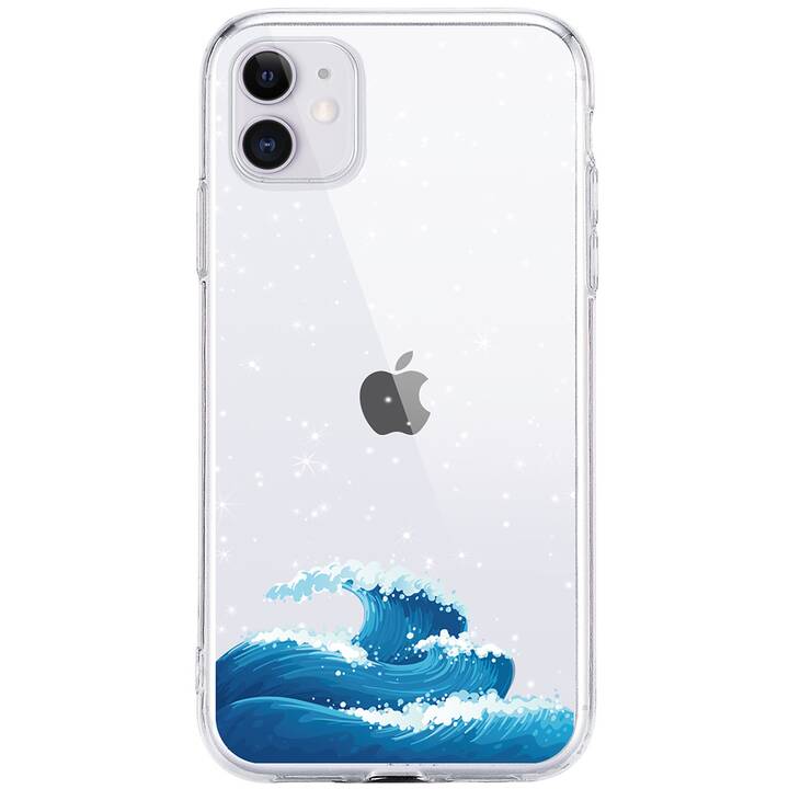 EG coque arrière pour iPhone 11 6.1" (2019) - bleu - vague