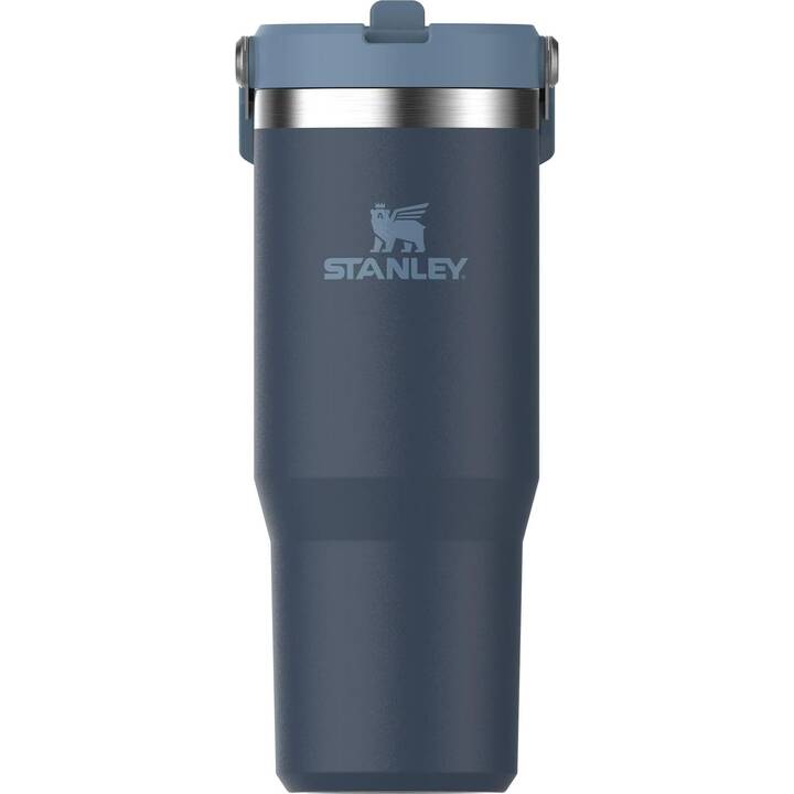 STANLEY Thermobecher IceFlow Flip Straw Tumbler (890 ml, Marineblau, Blau)