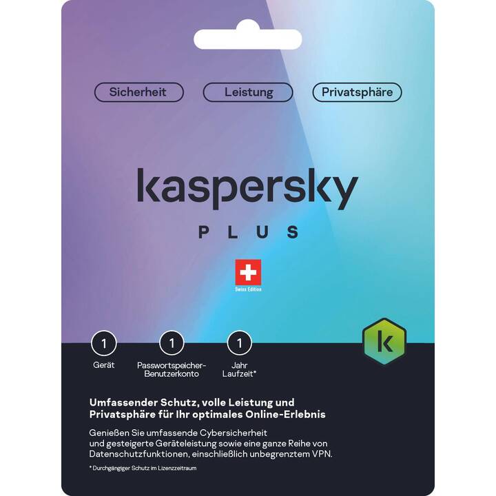 KASPERSKY LAB Plus (Licenza annuale, 1x, 12 Mesi, Tedesco)